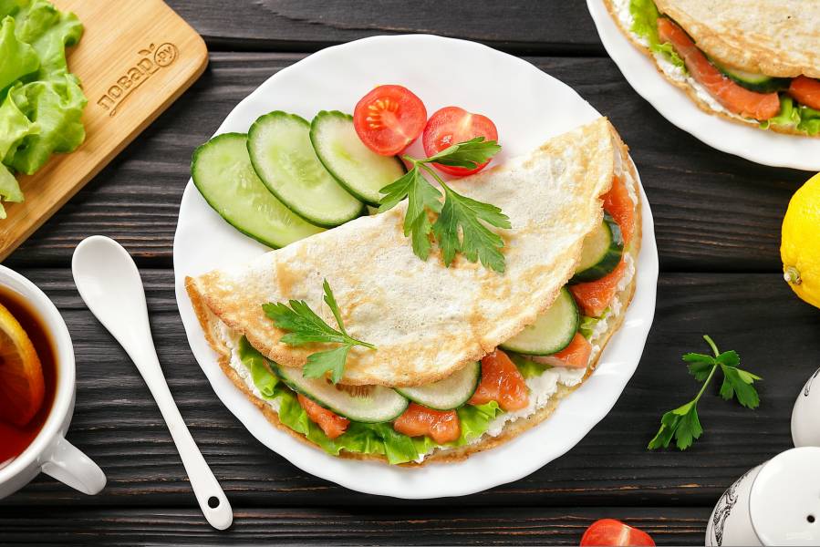 Healthy morning breakfast with fresh ingredients on a table